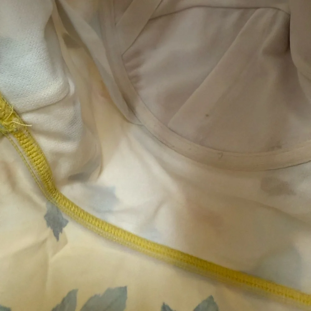 Torrid Yellow Floral Swim Top with Green Leaves - Picture 4 of 4